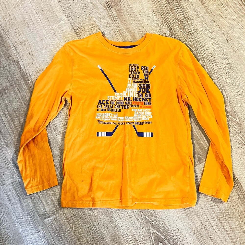 Roots Orange Kids Long Sleeve Tee